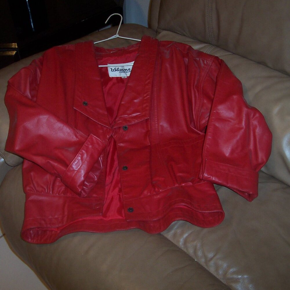 Wilson Red Leather Jacket